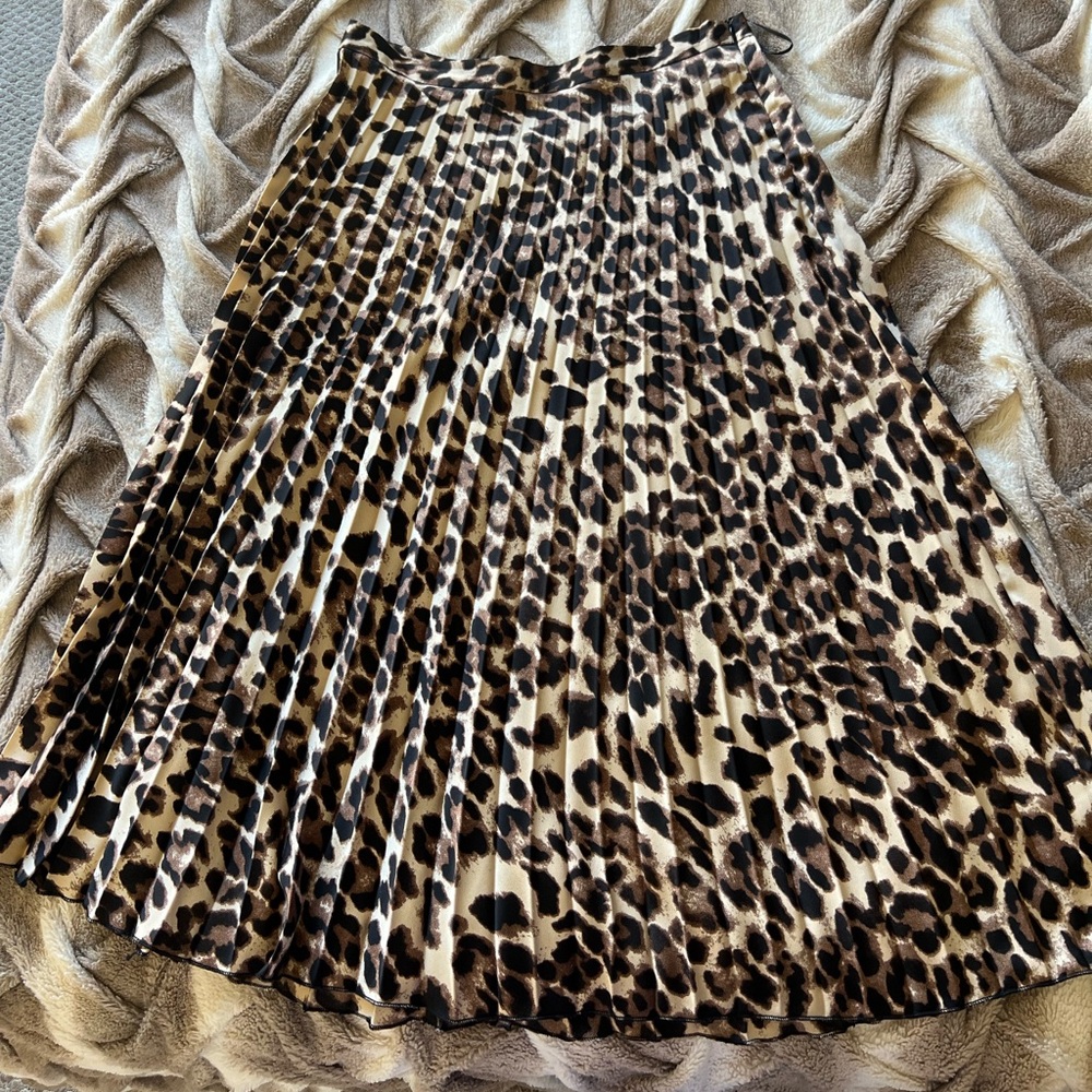 Wild Elegance A-Line Leopard Skirt